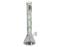 BL Beaker Ice Bong 2x Ufo Percolator | Black Leaf | SpbBong.com