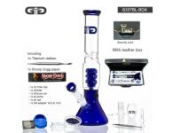 GG Blue Beaker Leather Box | Grace Glass | SpbBong.com