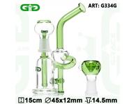 Saxo Grace Glass Mini Bubbler Recycler | Grace Glass | SpbBong.com