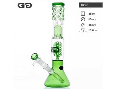 Beaker GG Green Spiral | Grace Glass | SpbBong.com