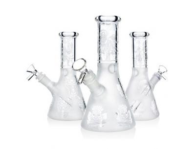 Skull Pattern Sandblast Bong | Phoenix Star | SpbBong.com
