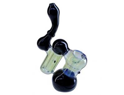 Glass Bubbler | Black Leaf | SpbBong.com